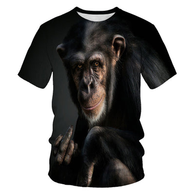Playera para Hombre con Estampado 3D de Mono Tropical - Image 28