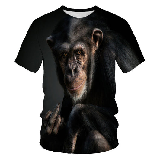 Playera para Hombre con Estampado 3D de Mono Tropical - Image 28