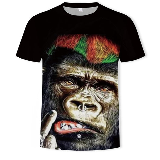 Playera para Hombre con Estampado 3D de Mono Tropical - Image 29