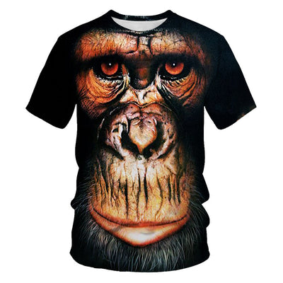 Playera para Hombre con Estampado 3D de Mono Tropical - Image 33