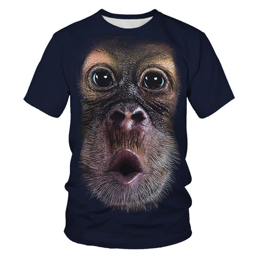 Playera para Hombre con Estampado 3D de Mono Tropical - Image 35