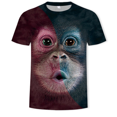 Playera para Hombre con Estampado 3D de Mono Tropical - Image 32