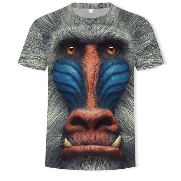 Playera para Hombre con Estampado 3D de Mono Tropical