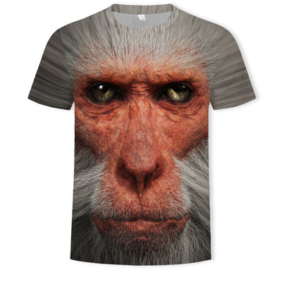 Playera para Hombre con Estampado 3D de Mono Tropical - Image 3