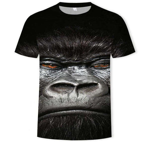 Playera para Hombre con Estampado 3D de Mono Tropical