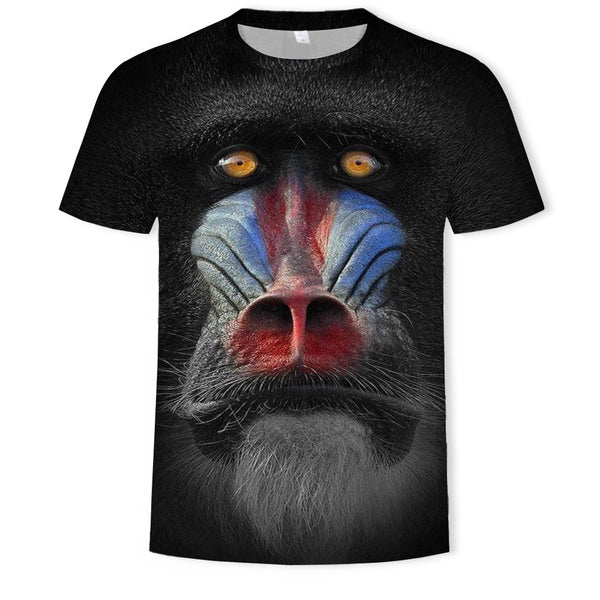 Playera para Hombre con Estampado 3D de Mono Tropical - Image 7