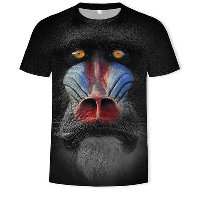 Playera para Hombre con Estampado 3D de Mono Tropical - Image 7