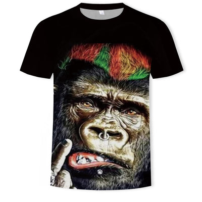 Playera para Hombre con Estampado 3D de Mono Tropical - Image 12