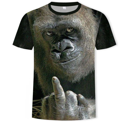 Playera para Hombre con Estampado 3D de Mono Tropical - Image 11