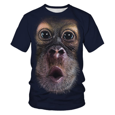 Playera para Hombre con Estampado 3D de Mono Tropical - Image 16