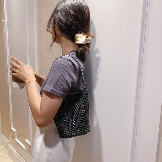 Bolso Mensajero Diamante Brillante con Cadena Decorativa - Image 11