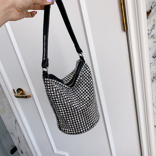 Bolso Mensajero Diamante Brillante con Cadena Decorativa - Image 5
