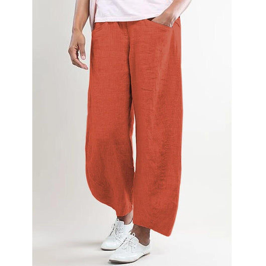 Pantalones de Lino y Algodón Anchos Modernos - Image 11