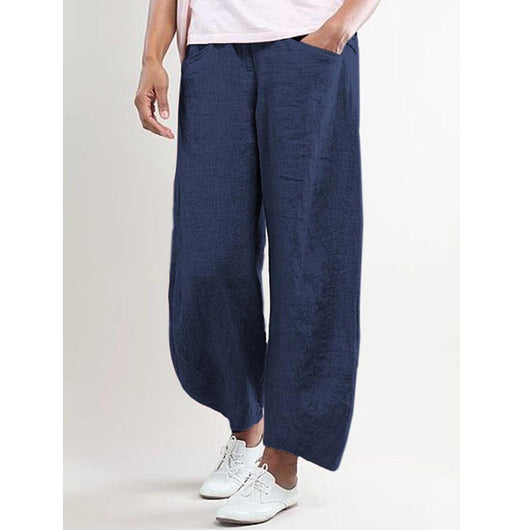 Pantalones de Lino y Algodón Anchos Modernos - Image 12