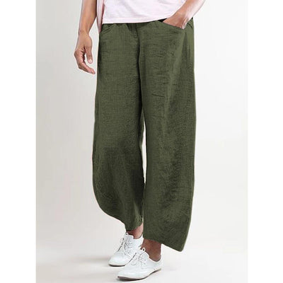 Pantalones de Lino y Algodón Anchos Modernos - Image 8