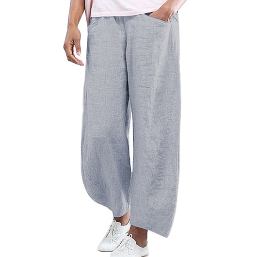 Pantalones de Lino y Algodón Anchos Modernos - Image 10