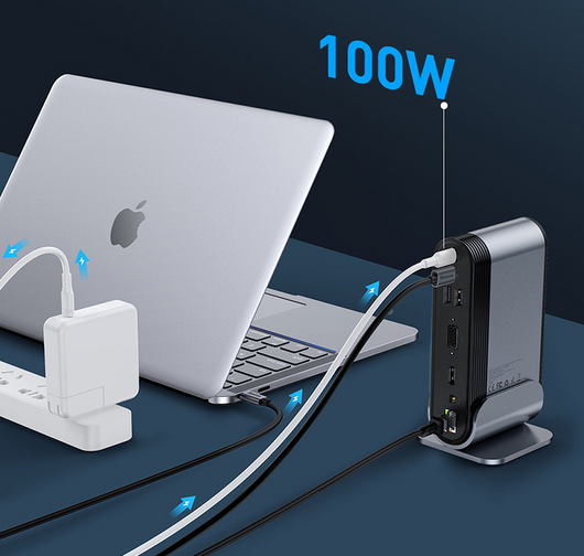 Hub USB-C 16 en 1 Multifunción Profesional con Fuente de Poder - Image 13