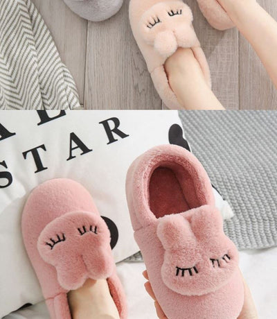 Pantuflas Conejo de Dibujos Animados para Casa - Cómodas Sandalias Deslizantes para Mujer - Image 13