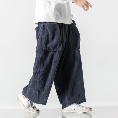 Pantalones Pana Rectos Anchos Holgados para Hombre - Image 16