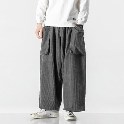 Pantalones Pana Rectos Anchos Holgados para Hombre - Image 20