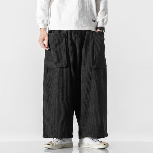 Pantalones Pana Rectos Anchos Holgados para Hombre - Image 21