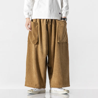 Pantalones Pana Rectos Anchos Holgados para Hombre - Image 9