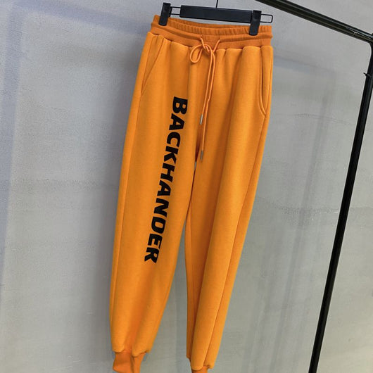 Pantalones Casuales con Estampado de Letras y Cordón Ajustable - Image 8