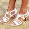 Sandalias de Tacón Grueso para Mujer - Modelo Importación Talla Grande