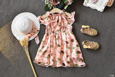Vestido Niña Verano Coreano Cuello Volante Bohemio - Image 9