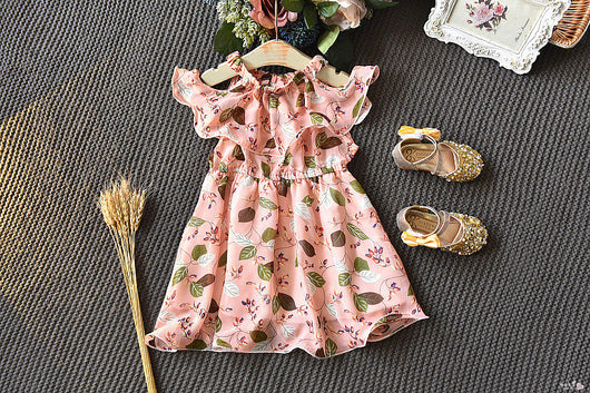 Vestido Niña Verano Coreano Cuello Volante Bohemio - Image 8