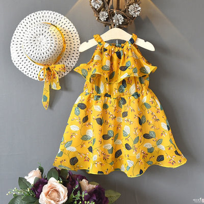 Vestido Niña Verano Coreano Cuello Volante Bohemio - Image 13