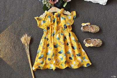 Vestido Niña Verano Coreano Cuello Volante Bohemio - Image 15