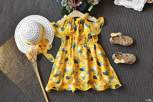 Vestido Niña Verano Coreano Cuello Volante Bohemio - Image 18