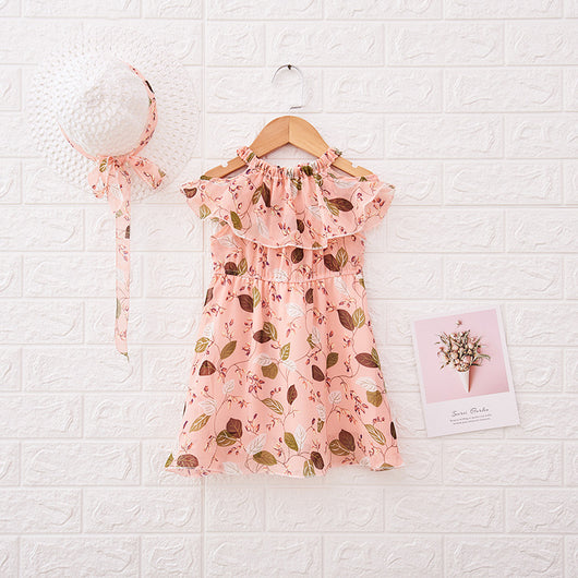 Vestido Niña Verano Coreano Cuello Volante Bohemio - Image 2