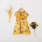 Vestido Niña Verano Coreano Cuello Volante Bohemio