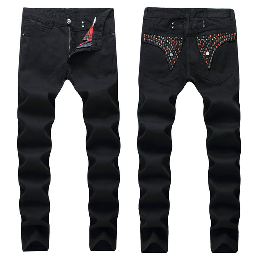 Jeans Slim Fit Negro Clásico para Hombre - Corte Recto Moderno - Image 10