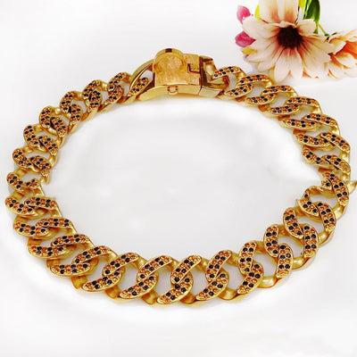 Collar Espejo Brillante para Perro con Cadena de Diamantes - Image 3