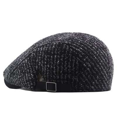 Boina Tejida de Color Liso para Hombre - Invierno Acolchada - Image 12