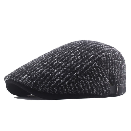 Boina Tejida de Color Liso para Hombre - Invierno Acolchada - Image 13