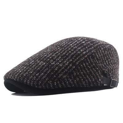 Boina Tejida de Color Liso para Hombre - Invierno Acolchada - Image 15