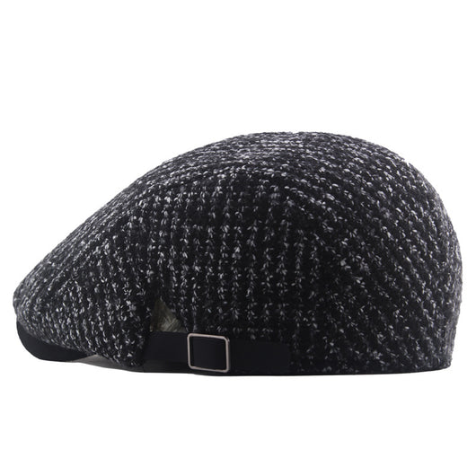 Boina Tejida de Color Liso para Hombre - Invierno Acolchada - Image 3