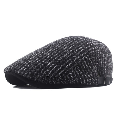 Boina Tejida de Color Liso para Hombre - Invierno Acolchada - Image 5