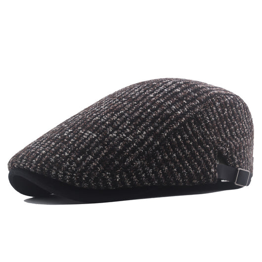 Boina Tejida de Color Liso para Hombre - Invierno Acolchada - Image 7
