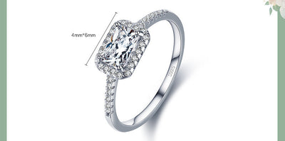 Anillo de Lujo Rectangular con Circones Incrustados para Mujer - Estilo Europeo - Image 7