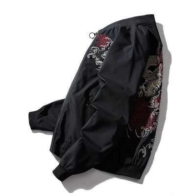 Chaqueta Bomber Piloto MA-1 Bordada para Hombre - Estilo Urbano Ligero - Image 8