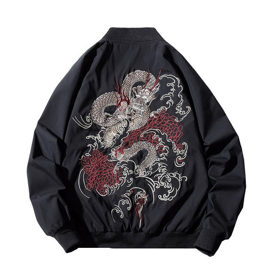 Chaqueta Bomber Piloto MA-1 Bordada para Hombre - Estilo Urbano Ligero - Image 10