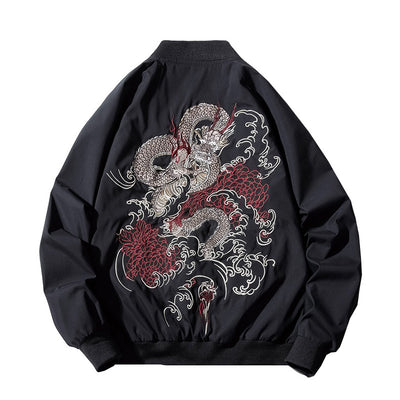 Chaqueta Bomber Piloto MA-1 Bordada para Hombre - Estilo Urbano Ligero - Image 4