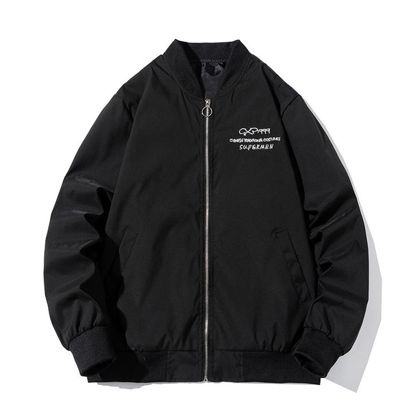 Chaqueta Bomber Unisex con Bordado de Fénix - Estilo Japonés Hengxu He
