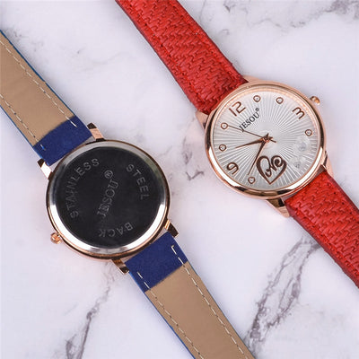 Set de Regalo 3 en 1: Reloj de Cuero, Gafas de Sol y Broche para Mujer - Image 9