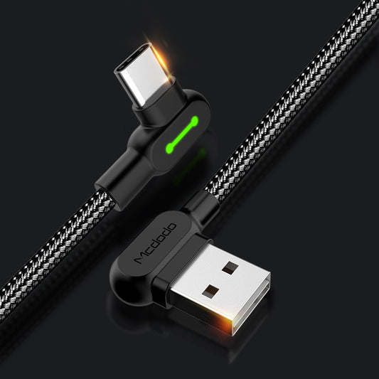 Cable de Carga USB-C con Conector Angular para Android